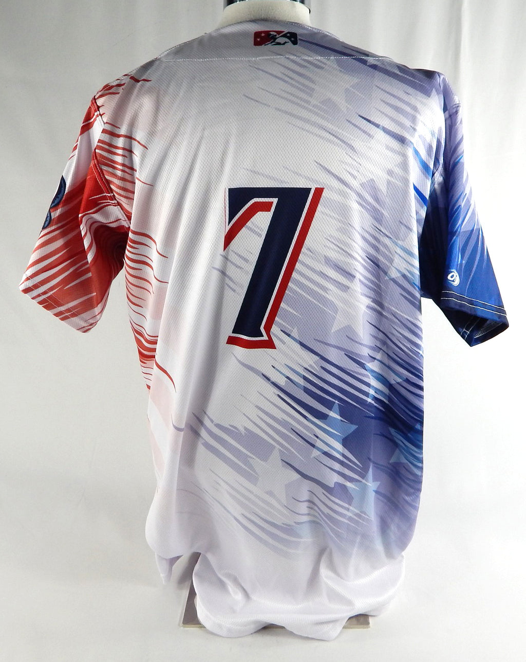2024 Clearwater Threshers #7 Game Used White Jersey Fourth Of July 48 526 Pic2