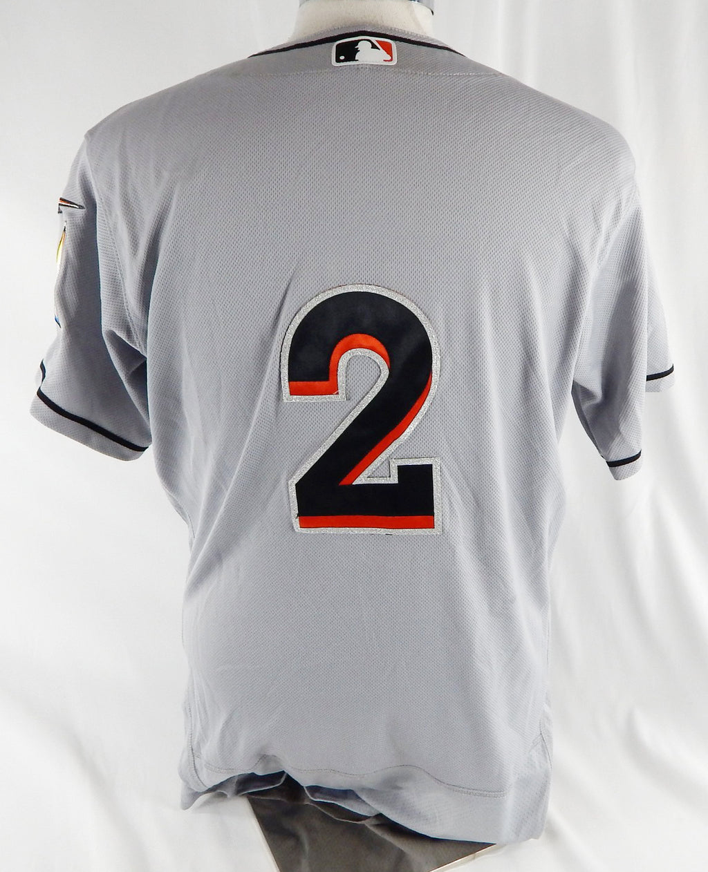 2012-18 Miami Marlins #2 Game Used Grey Jersey 44 979 Pic2