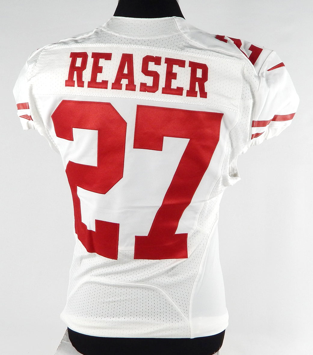 2016 San Francisco 49ers Keith Reaser #27 Game Used White Jersey 70 Patch 40 743 Pic2