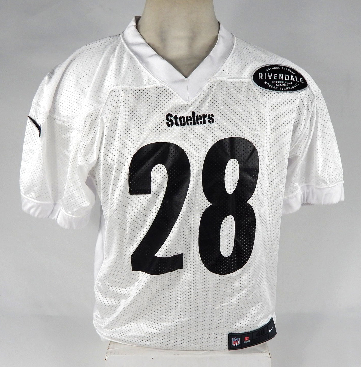 2017 Pittsburgh Steelers Sean Davis #28 Game Issued White Practice Jersey 48 4