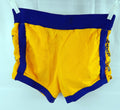 1980s Golden State Warriors Game Issued Yellow Shorts 38 145