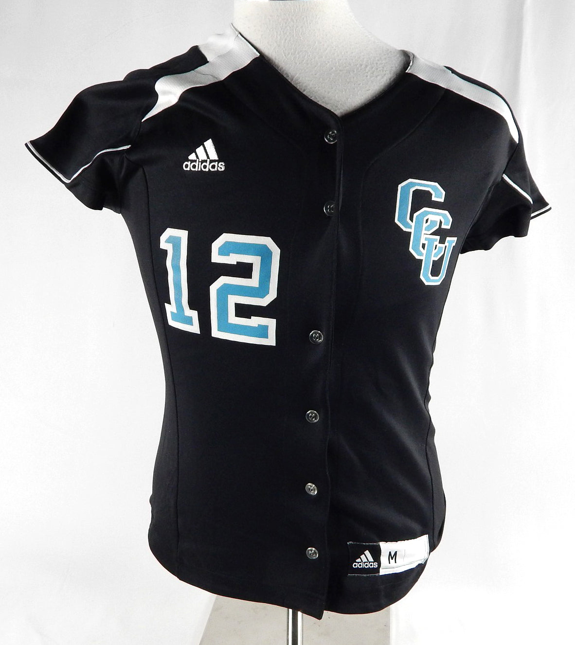 2010 Coastal Carolina Chants #12 Game Used Black Jersey Softball M 079