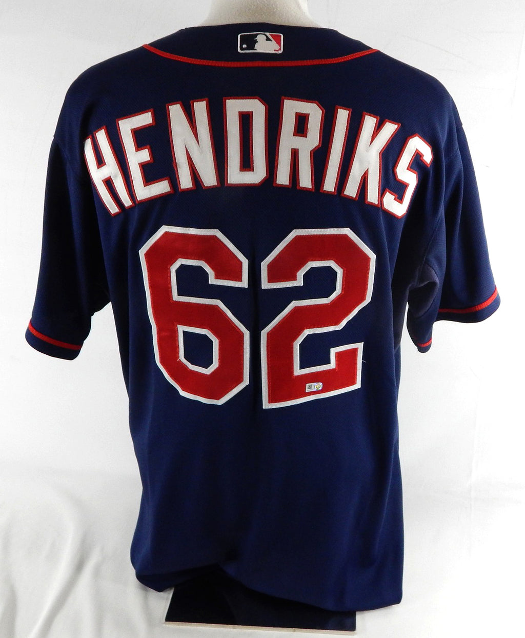 2013 Minnesota Twins Liam Hendriks #62 Game Used Navy Jersey 9-22-13 48 212 Pic2