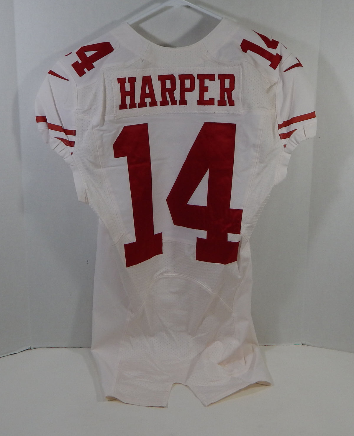 2016 San Francisco 49ers Chris Harper #14 Game Issued White Jersey 70th Annv P 7