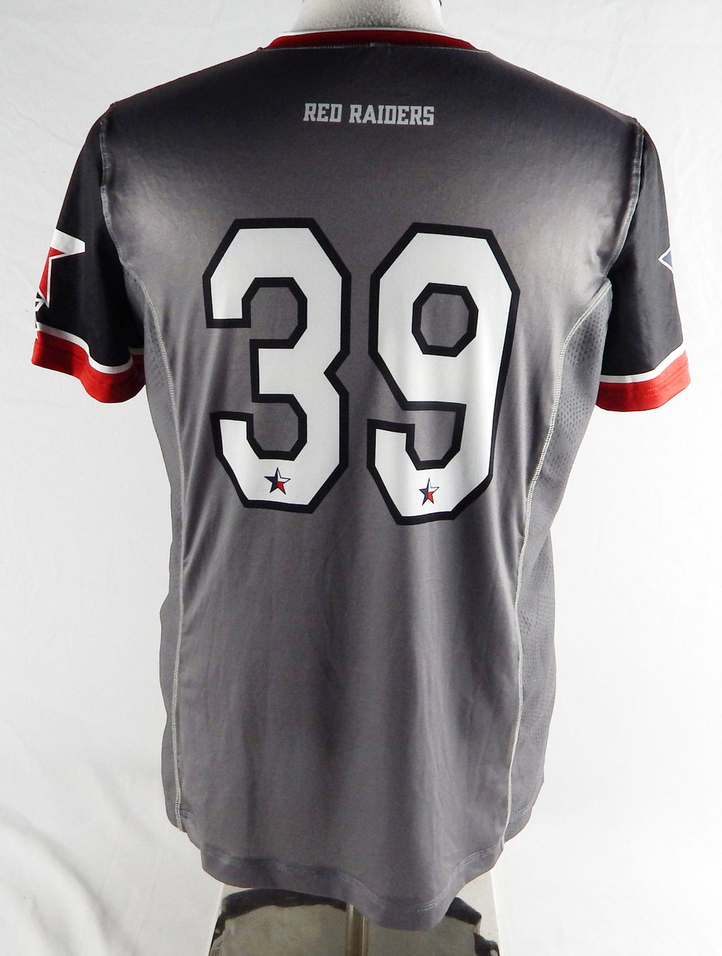 2021 Texas Tech Red Raiders #39 Game Used Grey Jersey Womens Soccer L 688 Pic2