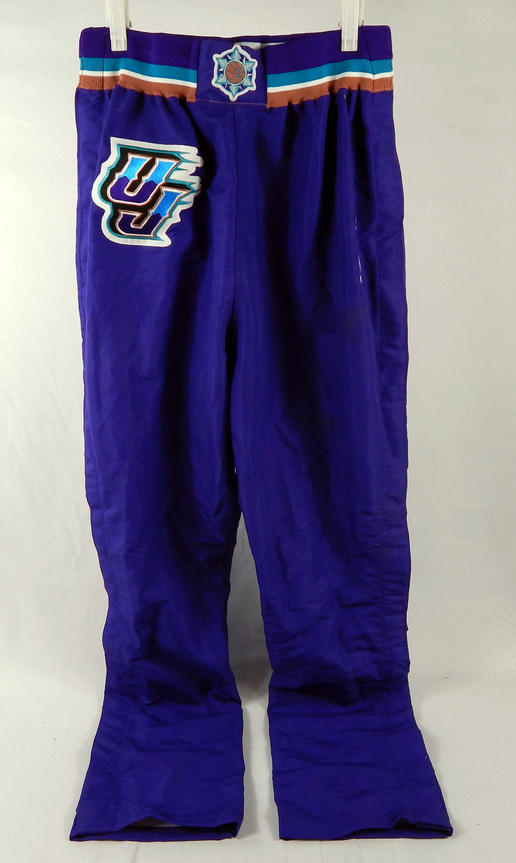 1996-97 Utah Jazz Game Issued Purple Warm Up Pants 34 780