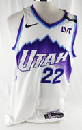 2025-26 Utah Jazz Kyle Filipowski #22 Game Used White Jersey Association10 Pts