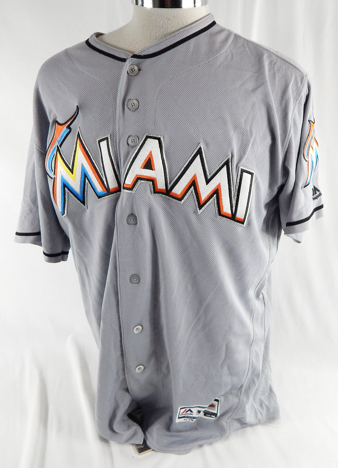 2012-18 Miami Marlins #37 Game Used Grey Jersey 48 981
