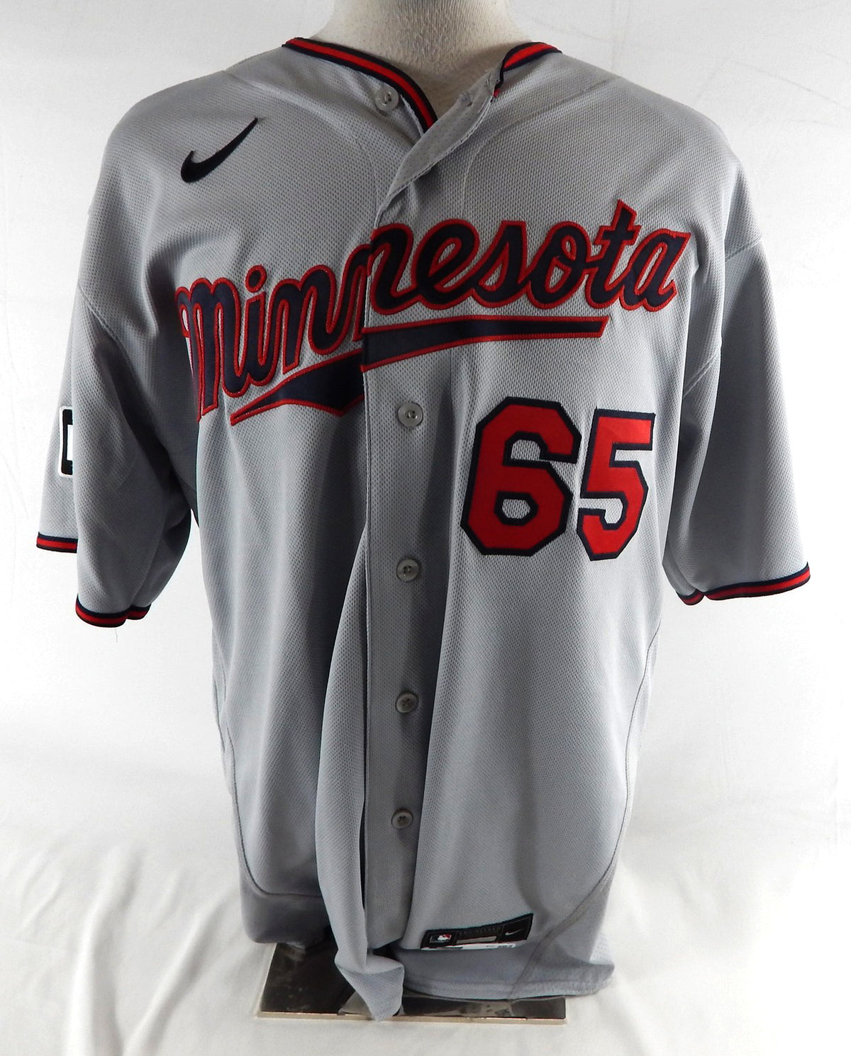 2021 Minnesota Twins Ian Gibaut #65 Game Issued Pos Used Grey Jersey Bell P 3 Pic2