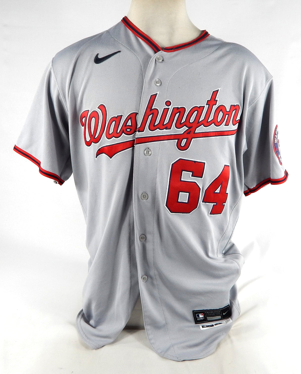 2022 Washington Nationals Victor Arano #64 Game Issued Pos Used Grey Jersey 48 0 Pic2