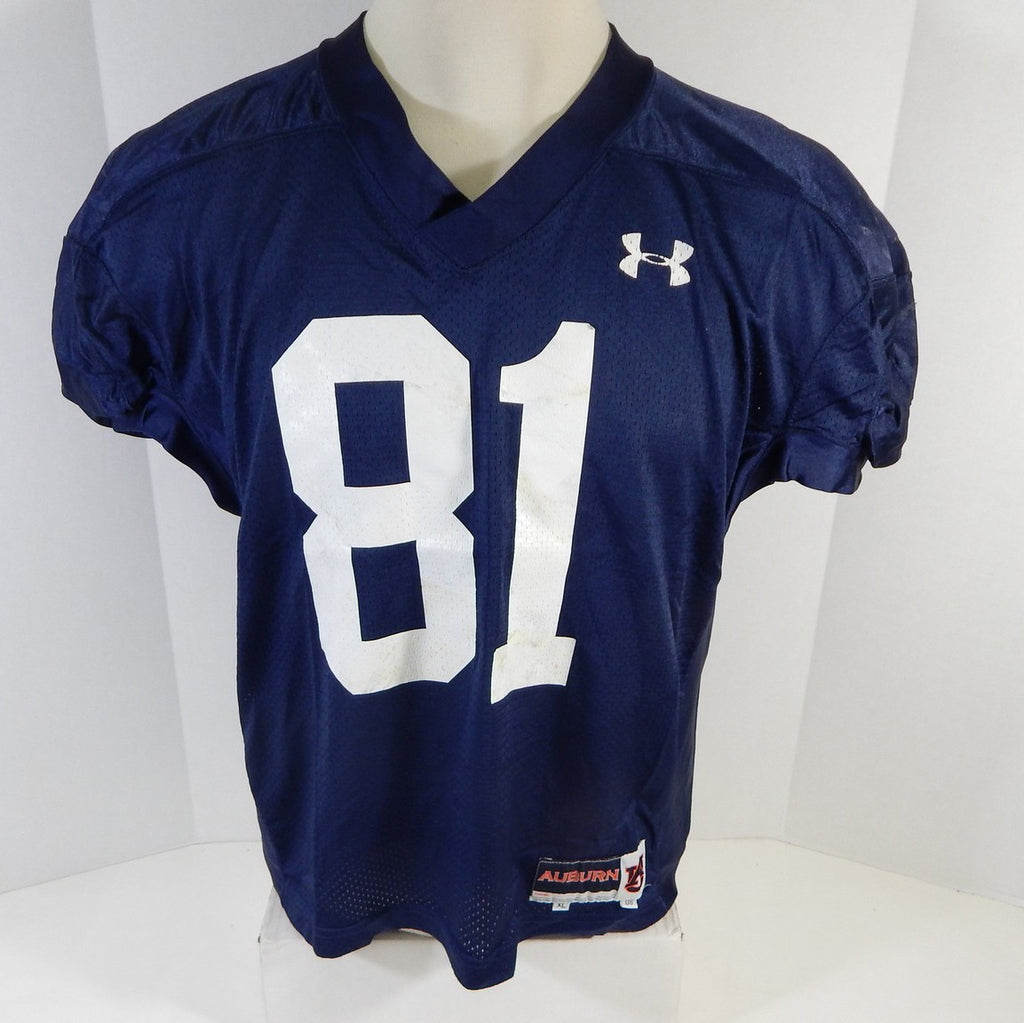 2008 Auburn Tigers #81 Game Used Navy Football Practice Jersey XL DP11298