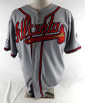 2008 Atlanta Braves Luis Valdez #62 Game Issued Grey Jersey Skip Beach Patch 4
