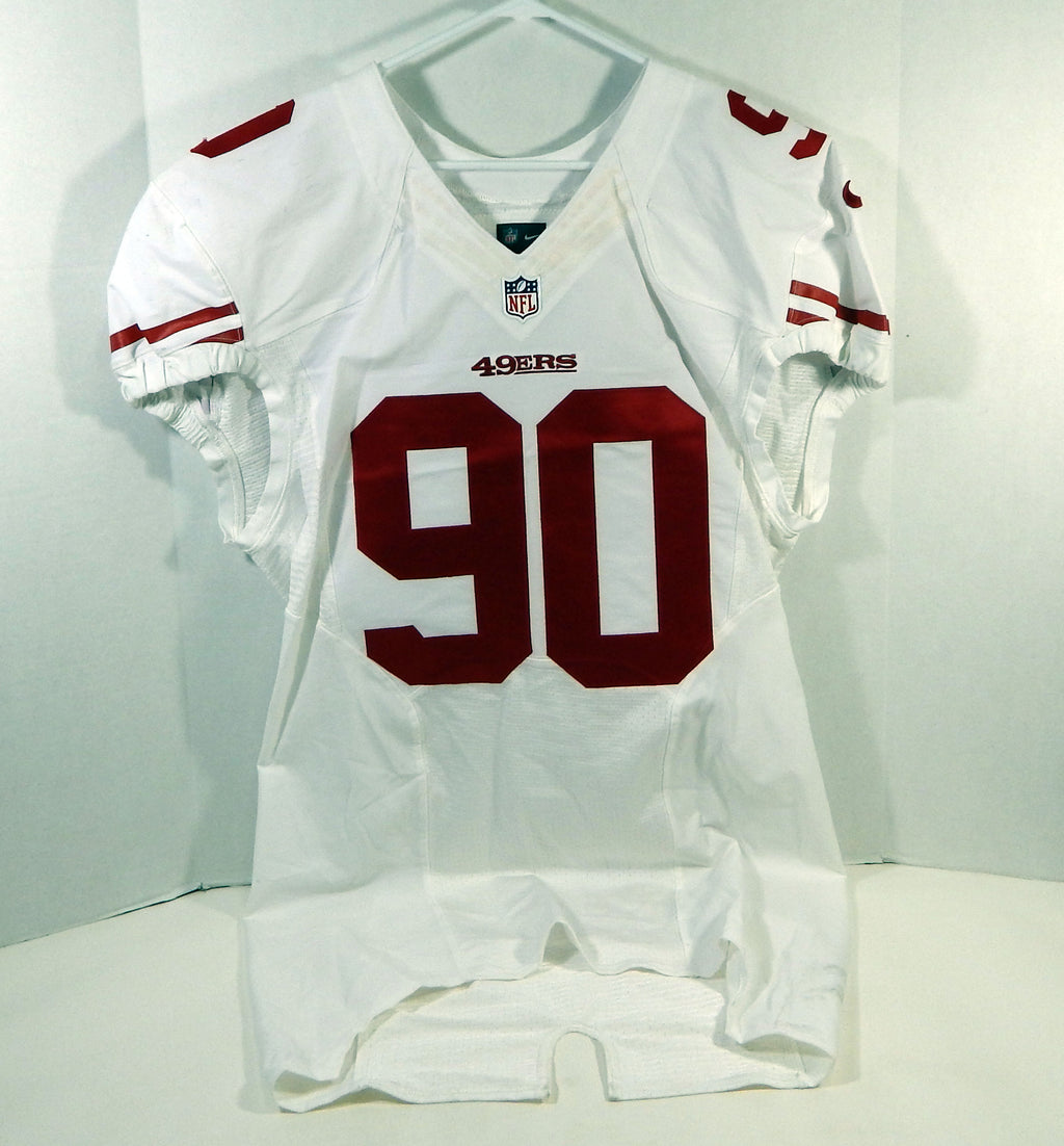 2016 San Francisco 49ers Glenn Dorsey #90 Game Issued White Jersey 48 DP15869 Pic2