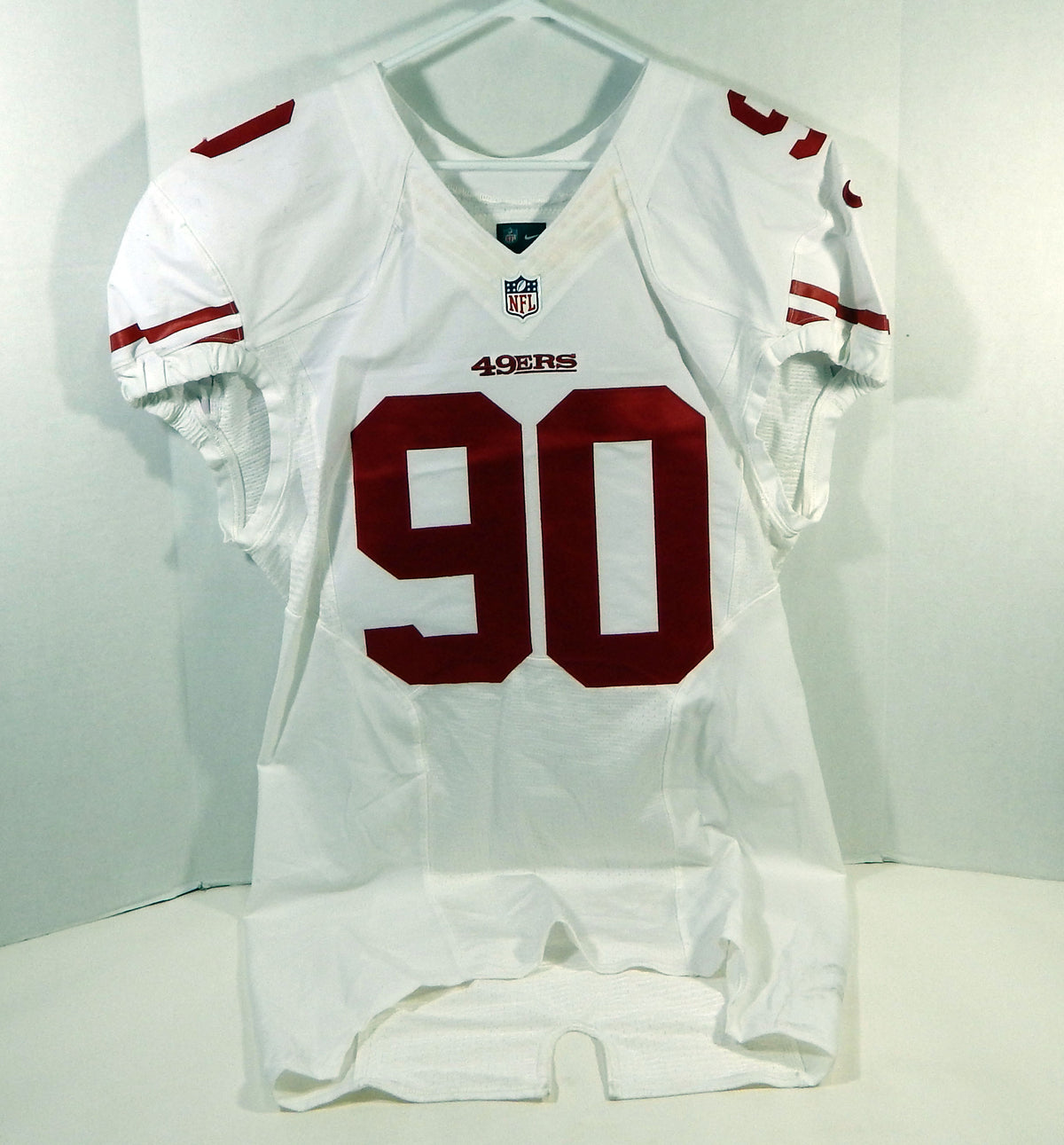 2016 San Francisco 49ers Glenn Dorsey #90 Game Issued White Jersey 48 DP15869 Pic2