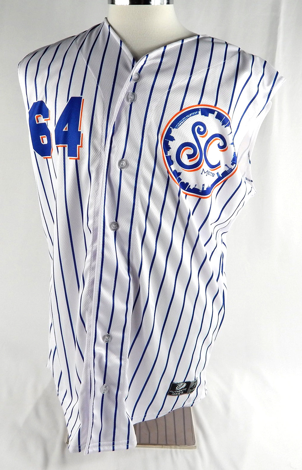 2024 Syracuse Mets #64 Game Used White Jersey Salt City 44 691