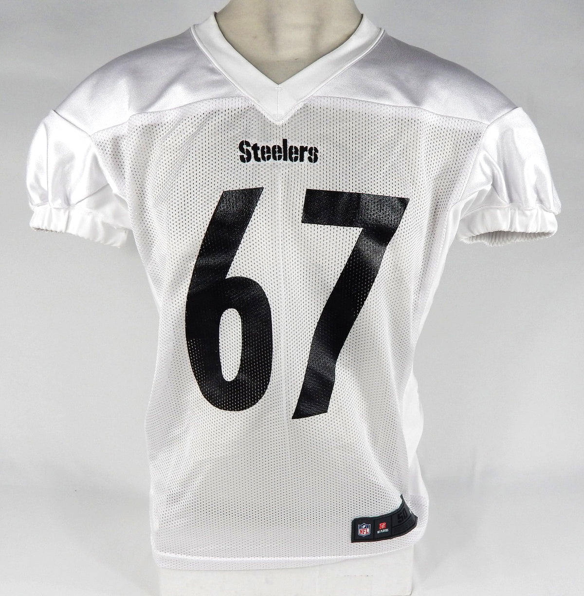 2017 Pittsburgh Steelers BJ Finney #67 Game Issued White Practice Jersey 50 8