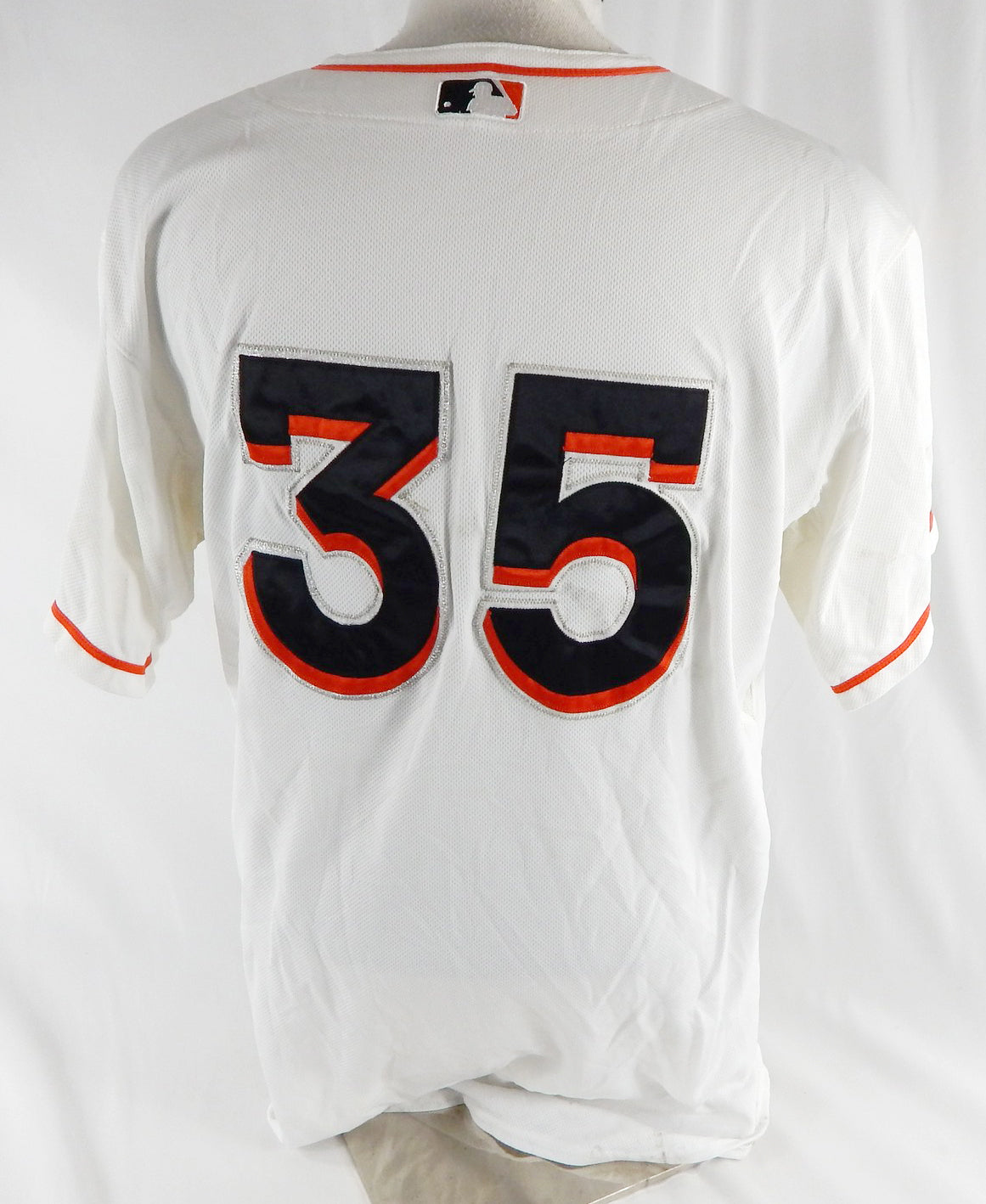 2012-18 Miami Marlins #35 Game Used White Jersey 48 983 Pic2
