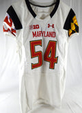 2015 Maryland Terrapins JaJuan Dulaney #54 Game Used White Jersey 46 546