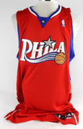 2008-09 Philadelphia 76ers Blank Game Issued Red Jersey 52 909