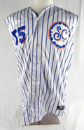 2024 Syracuse Mets #55 Game Used White Jersey Salt City 44 693