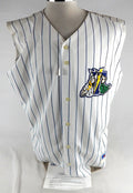 2005 Trenton Thunder Chase Wright #46 Game Used White Vest Jersey 48 156