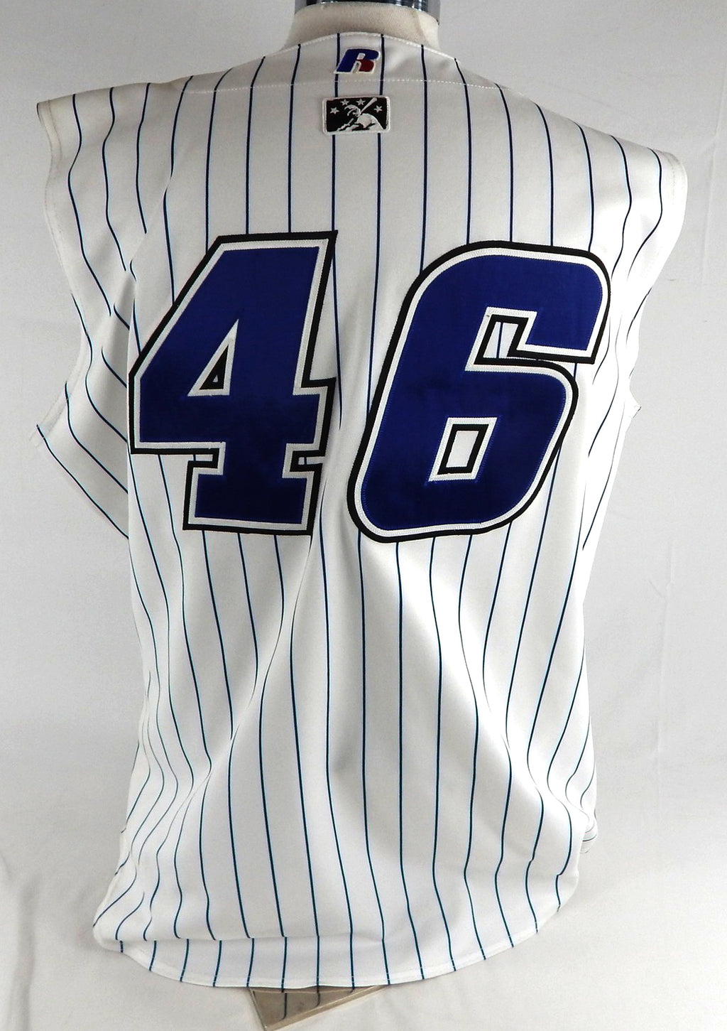 2005 Trenton Thunder Chase Wright #46 Game Used White Vest Jersey 48 156 Pic2