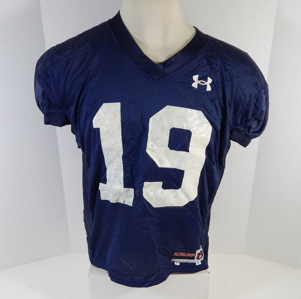 Auburn Tigers #19 Game Used Navy Football Practice Jersey Size: DP11304