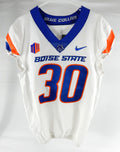 Boise State Broncos #30 Game Used White Jersey Football NP R 42 DP99927