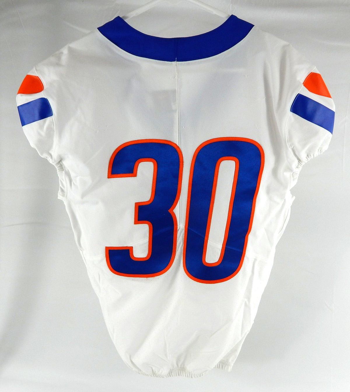 Boise State Broncos #30 Game Used White Jersey Football NP R 42 DP99927 Pic2