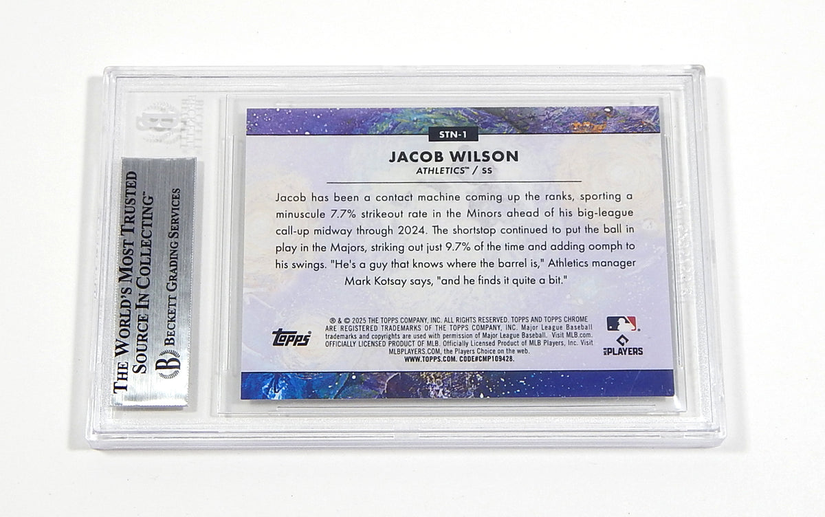 2025 Topps Chrome Cosmic Stars In The Night Jacob Wilson RC #STN-1 BGS 9 Pic2