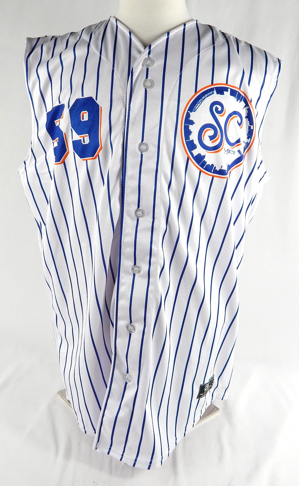 2024 Syracuse Mets #59 Game Used White Jersey Salt City 46 696