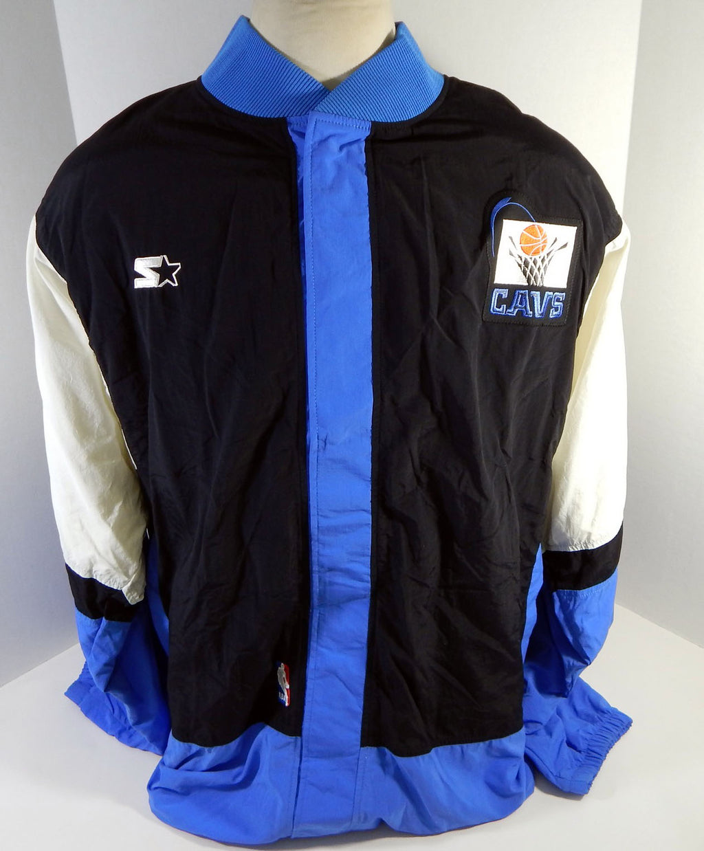 1997-98 Cleveland Cavaliers Game Issued Black White Warm Up Jacket 52 149
