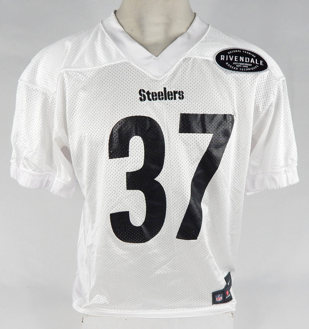 2017 Pittsburgh Steelers Jordan Dangerfield #37 Game Issued White Practice Jersey Rivendale Patch 48 DP66983