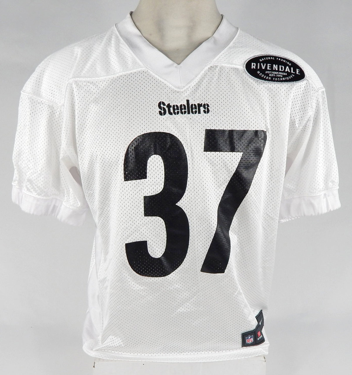 2017 Pittsburgh Steelers Jordan Dangerfield #37 Game Issued White Practice Jersey Rivendale Patch 48 DP66983
