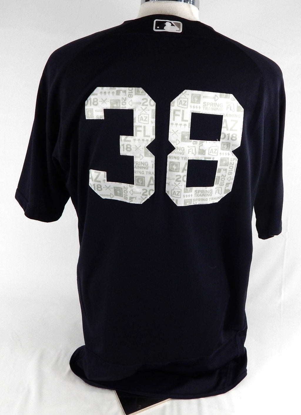 2018 New York Yankees Kyle Higashioka #38 Game Used Navy Jersey ST P 46 158 Pic2