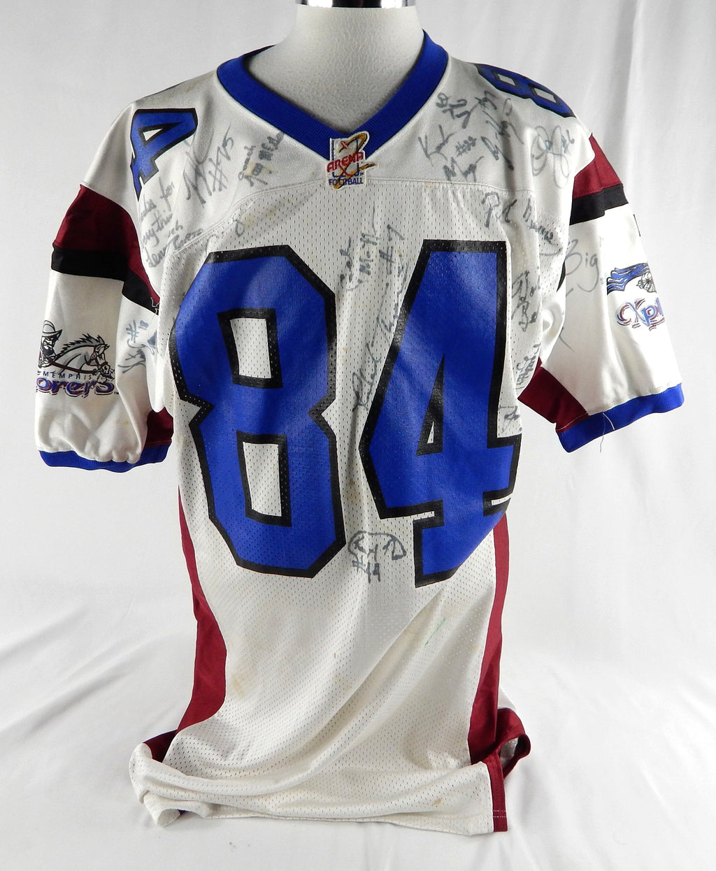 2001-06 Memphis Xplorers #84 Game Used Team Signed White Jersey 310