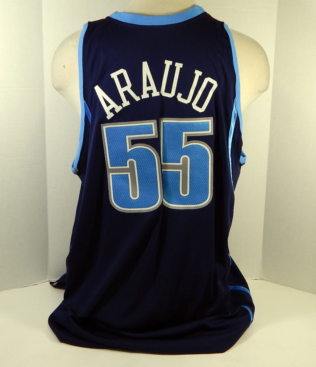 2004-05 Utah Jazz Rafael Araujo #55 Game Issued Navy Jersey 52 DP15875