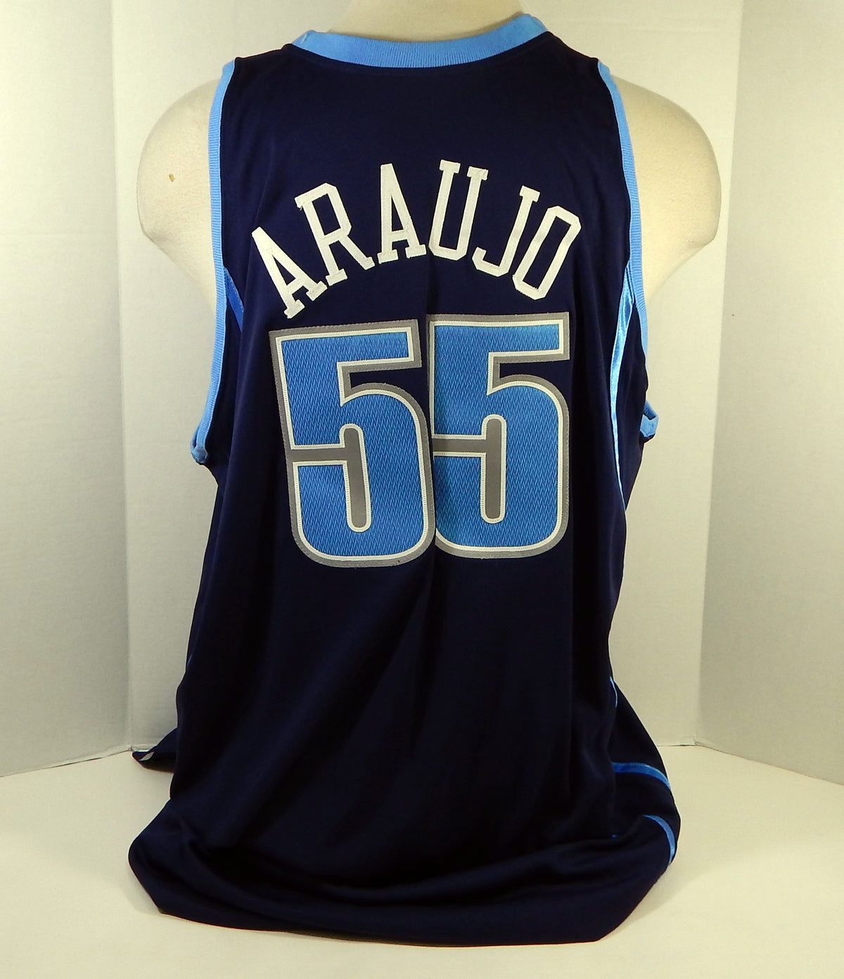 2004-05 Utah Jazz Rafael Araujo #55 Game Issued Navy Jersey 52 DP15875