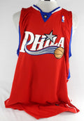 2008-09 Philadelphia 76ers Blank Game Issued Red Jersey 52 916