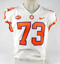 2018-22 Clemson Tigers #73 Game Used White Jersey NP Rem 46 704