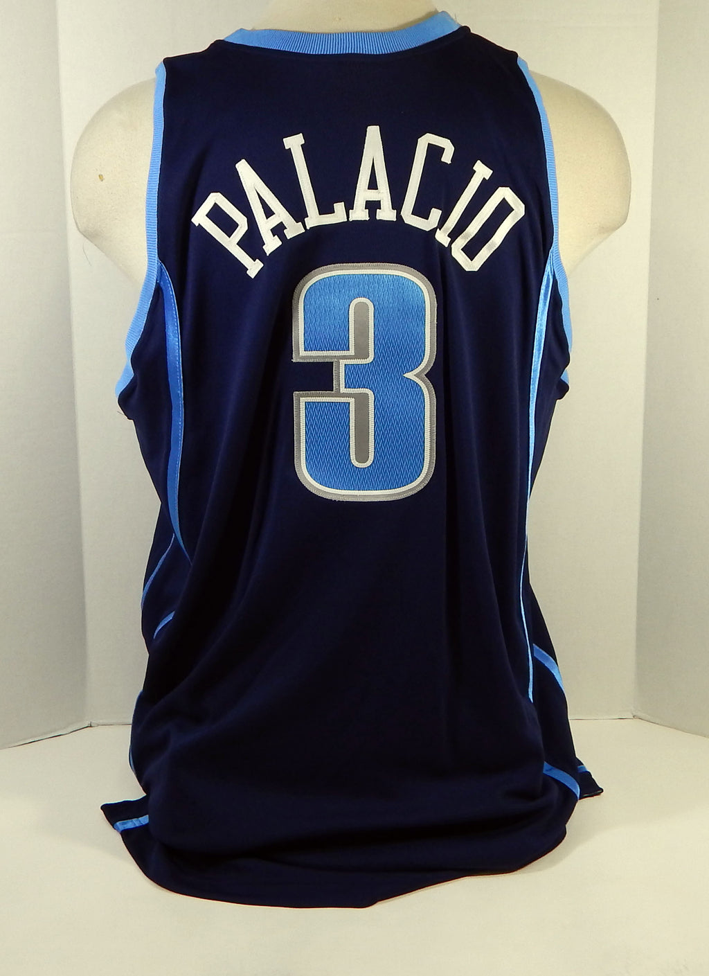 2005-06 Utah Jazz Milt Palacio #3 Game Issued Navy Jersey 48 DP15876