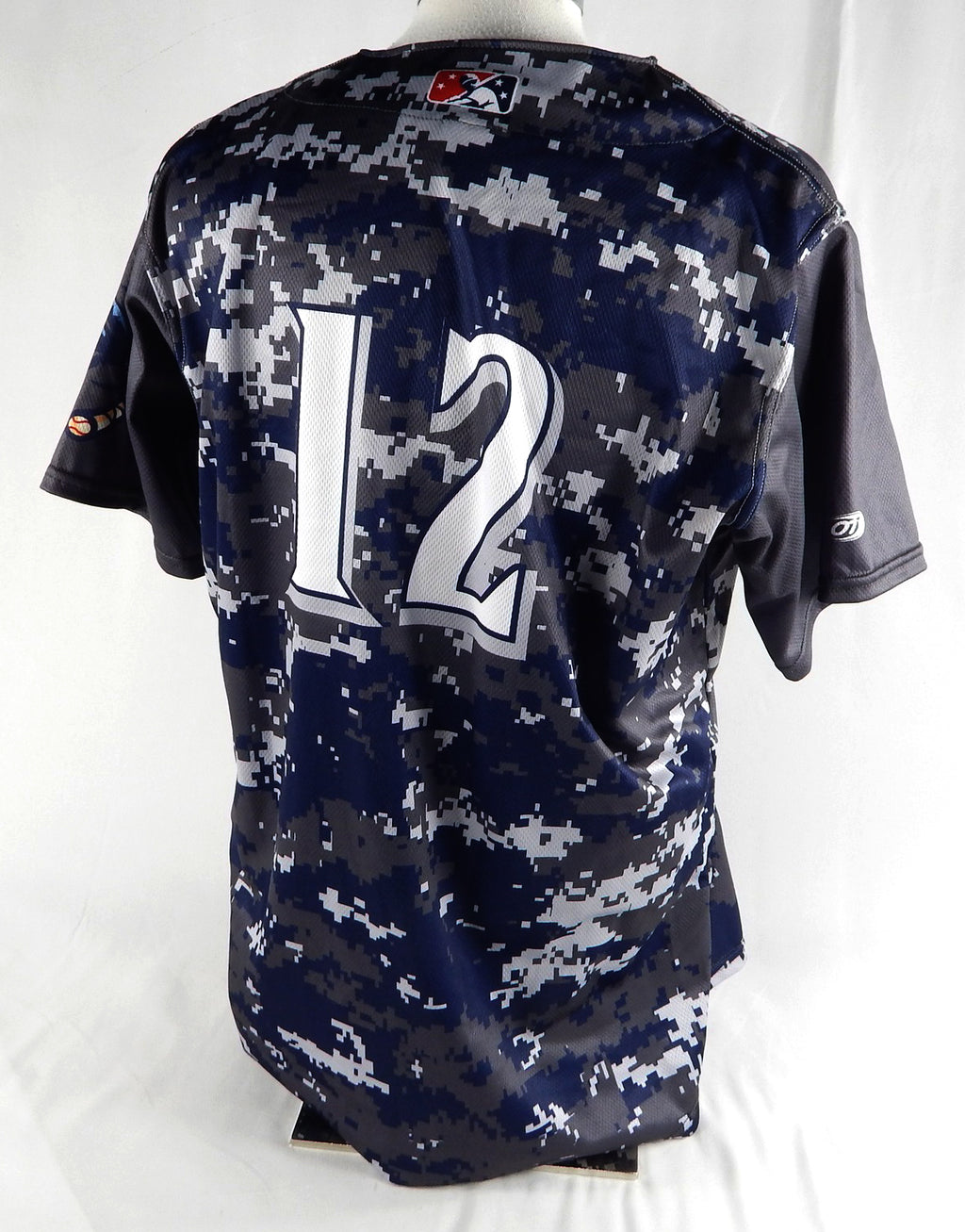 2024 Clearwater Threshers #12 Game Used Navy Camo Jersey Military 48 091 Pic2