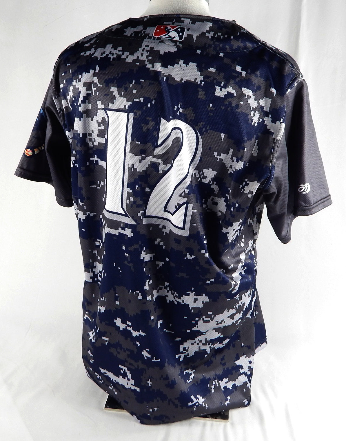 2024 Clearwater Threshers #12 Game Used Navy Camo Jersey Military 48 091 Pic2