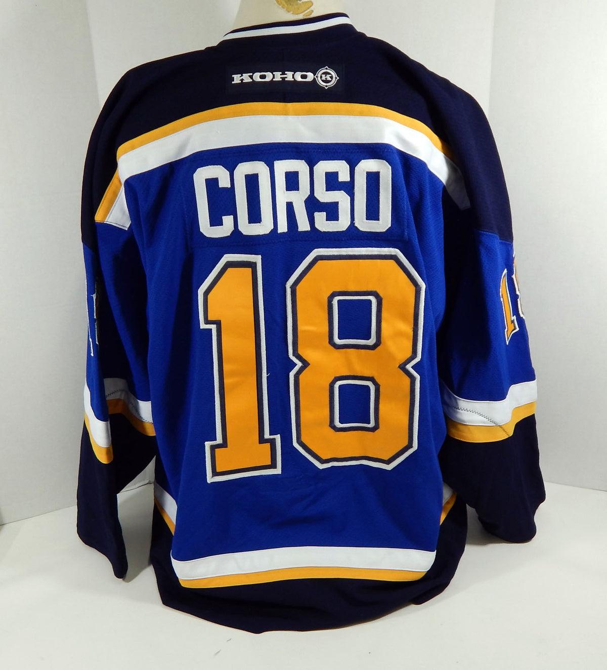 2001-02 St. Louis Blues Daniel Corso #18 Game Used Blue Jersey DP12196