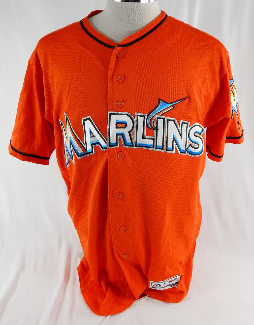 2012-18 Miami Marlins Cody Poteet #90 Game Used Orange Jersey 46 989