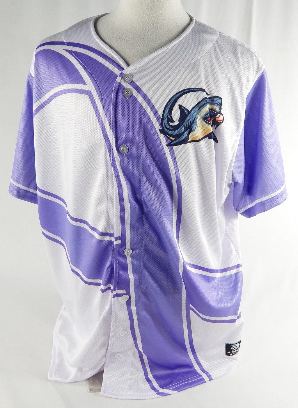 2024 Clearwater Threshers #25 Game Used White Jersey Strike Out Cancer 50 542
