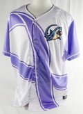 2024 Clearwater Threshers #25 Game Used White Jersey Strike Out Cancer 50 542