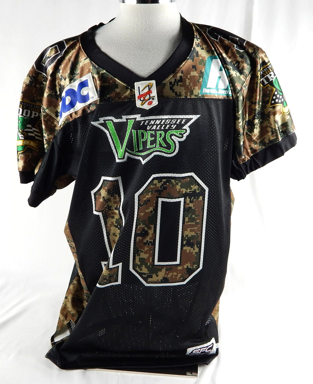 2006-09 Tennessee Valley Vipers #10 Game Used Black Camo Jersey L 311