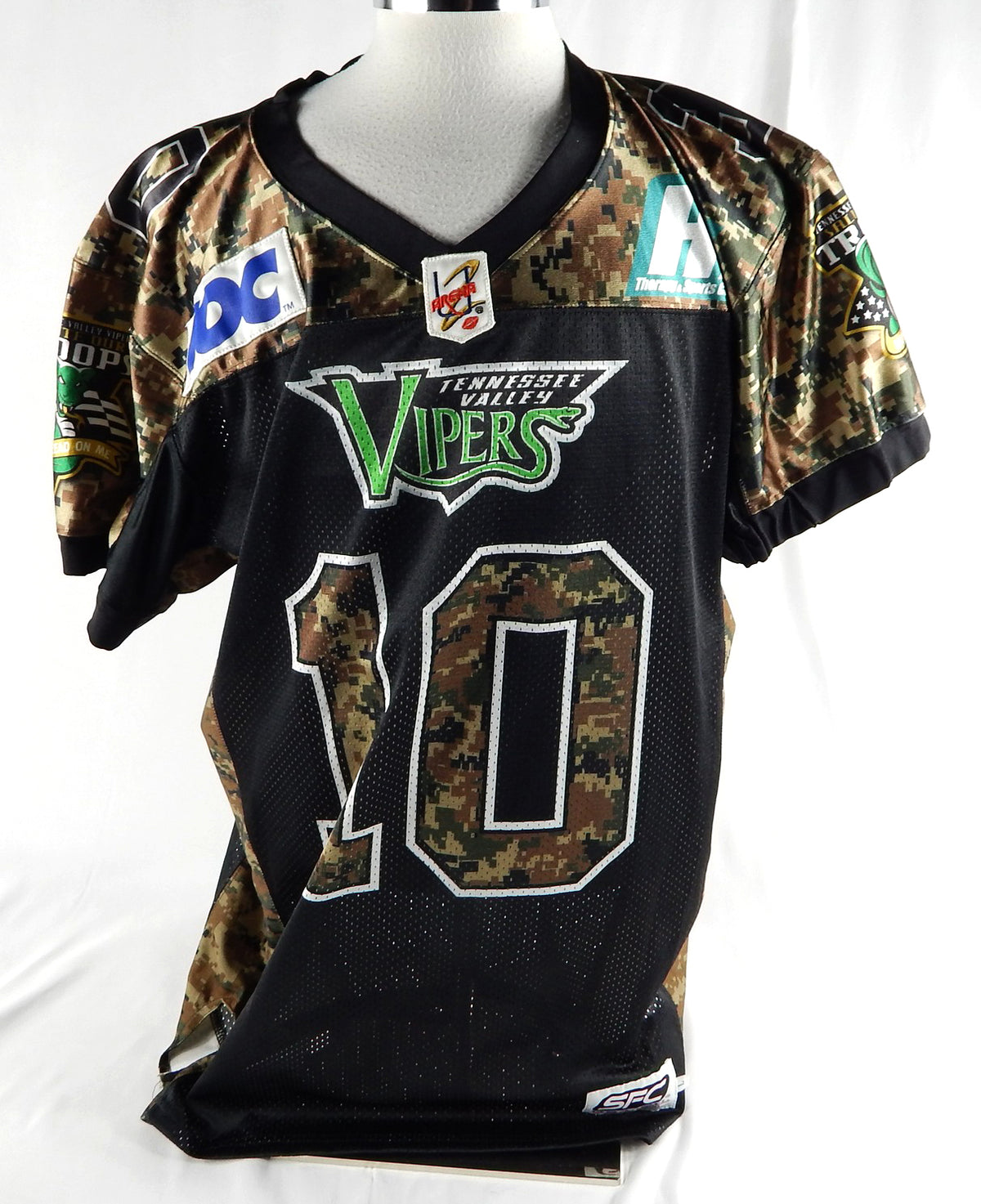 2006-09 Tennessee Valley Vipers #10 Game Used Black Camo Jersey L 311