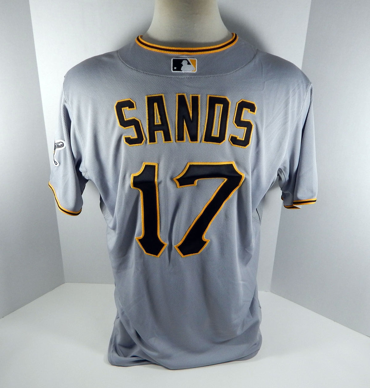 2013 Pittsburgh Pirates Jerry Sands #17 Game Issued Grey Jersey PITT33133